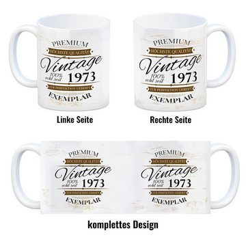 speecheese Tasse Vintage Tasse 100% echt seit 1973 Kaffeebecher [ber_jahrgeb].