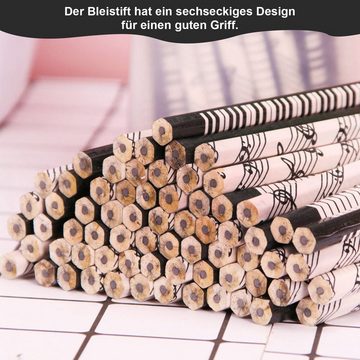 Daisred Bleistift Bleistifte im Holzg HB-Minen-Groß Packung mit Radiergummi, (24-tlg)