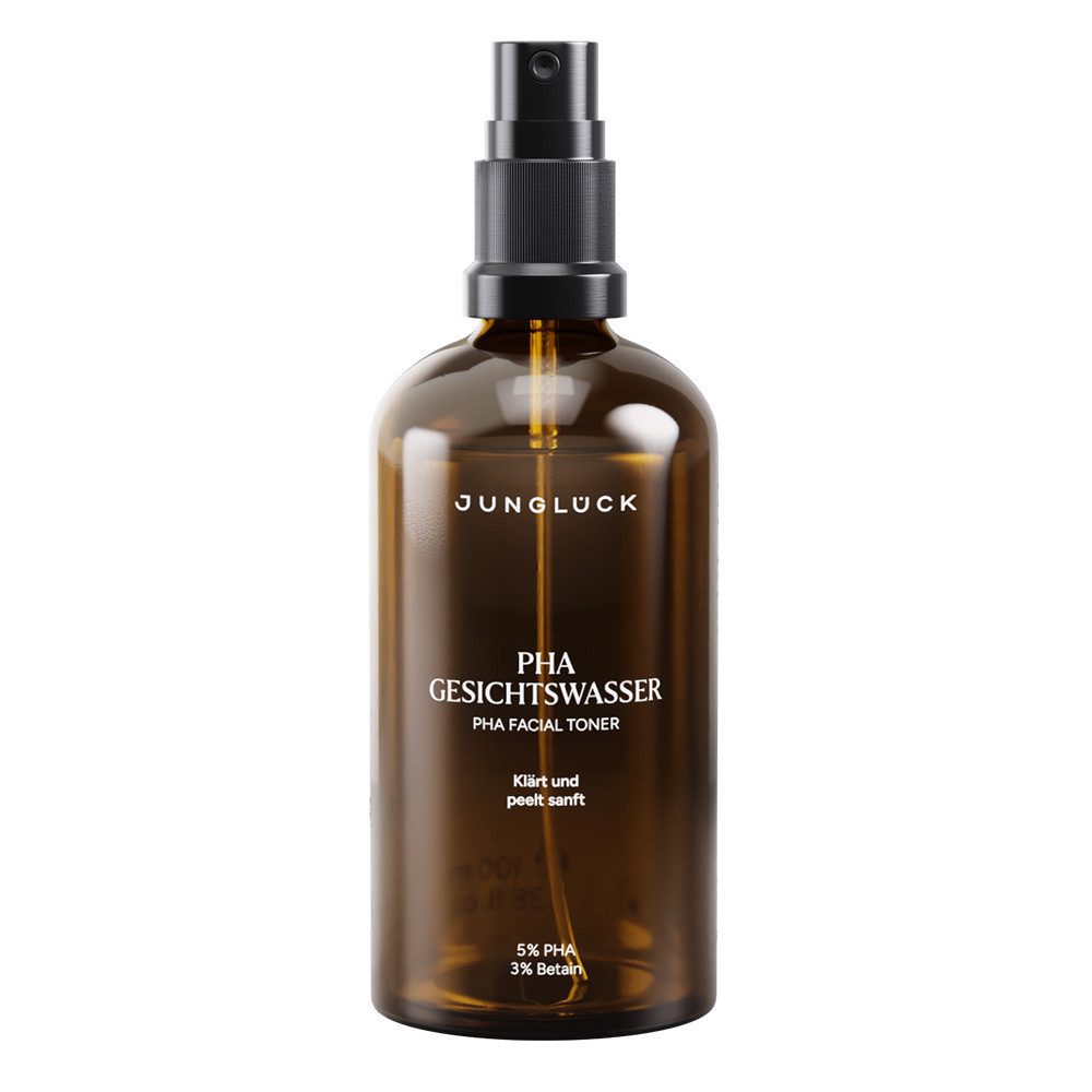 JUNGLÜCK Gesichtswasser PHA Gesichtswasser Spray - Facial Toner, Vegan, 1-tlg., Klärt und peelt sanft besonders bei ausgeglichener und Mischhaut