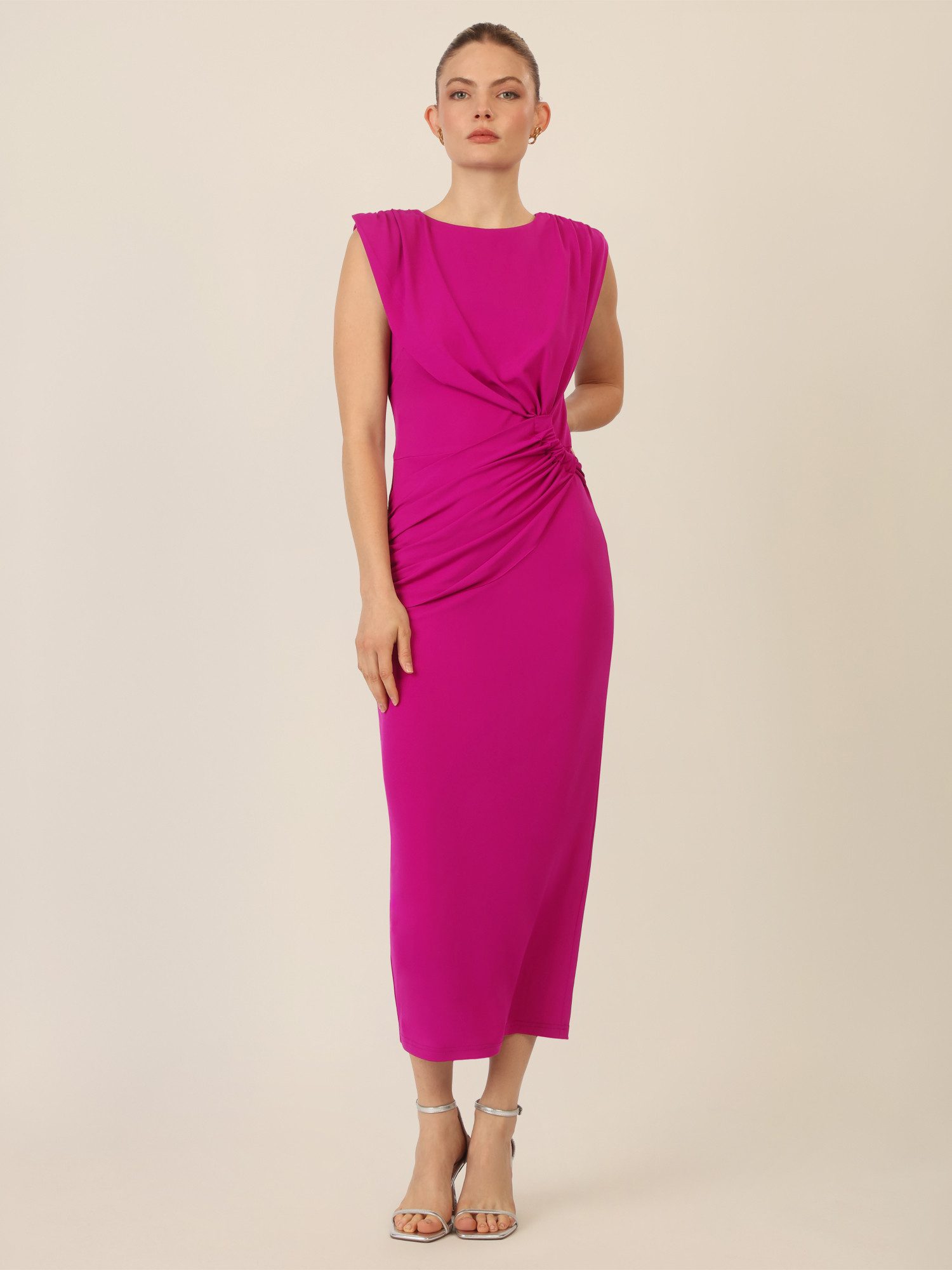 Apart Midikleid mit Drapierung und Raffdetail günstig online kaufen