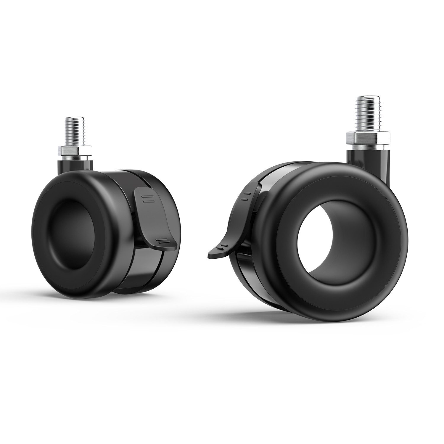 FITUEYES Lenkrolle 4er Set, M8 Gewinde mit Feststellbremse, 360° drehbar, Tragkraft bis 80 kg