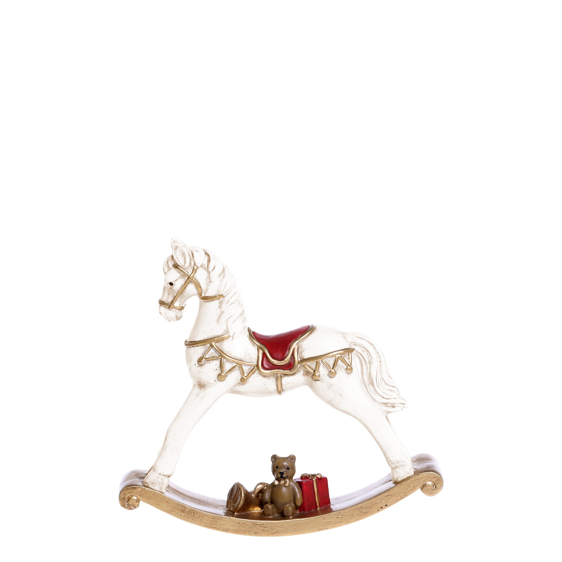 Chic Antique Weihnachtsfigur Vintage Schaukelpferd H13/L14,5/B3 cm creme (1 günstig online kaufen