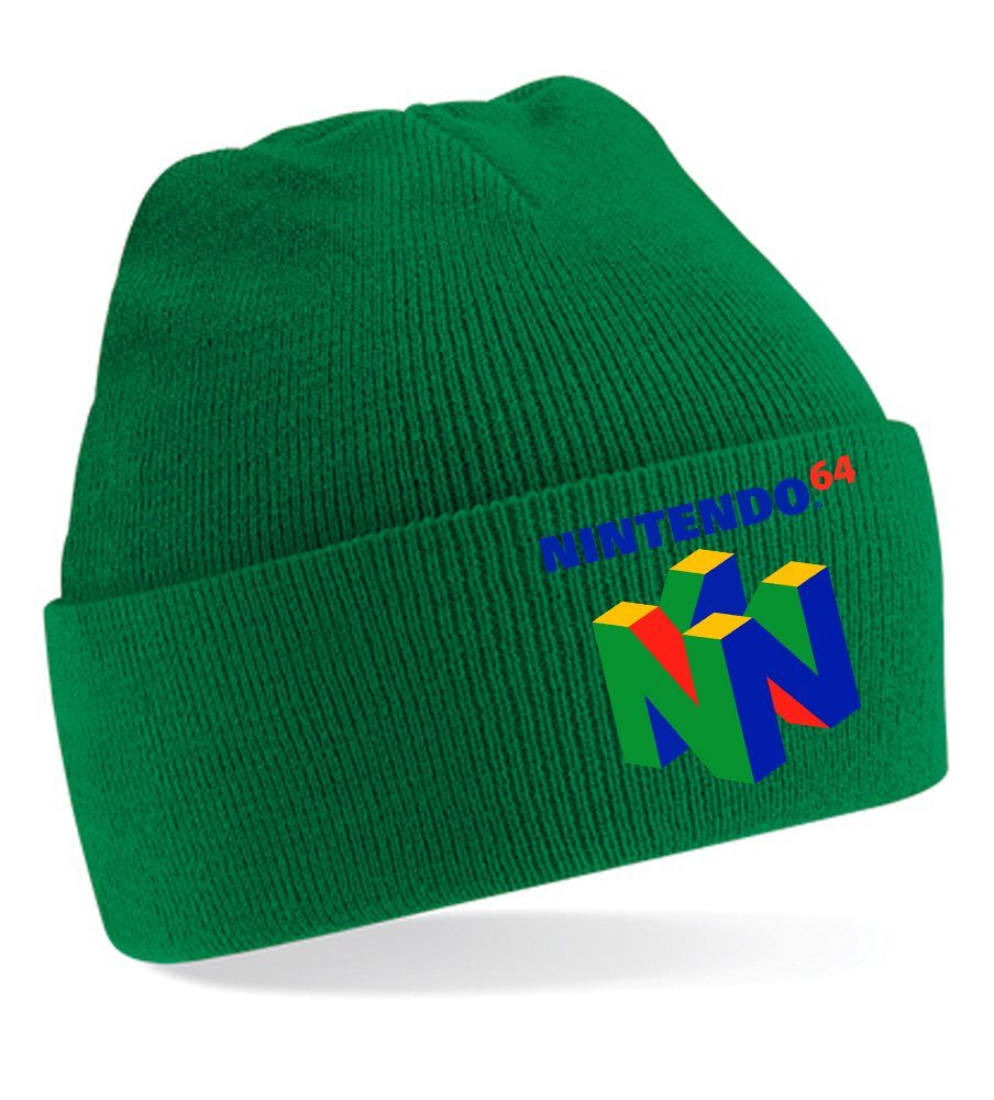 Blondie & Brownie Beanie Unisex Erwachsenen Mütze Nintendo 64 Super Konsole Mario Luigi Maigrün