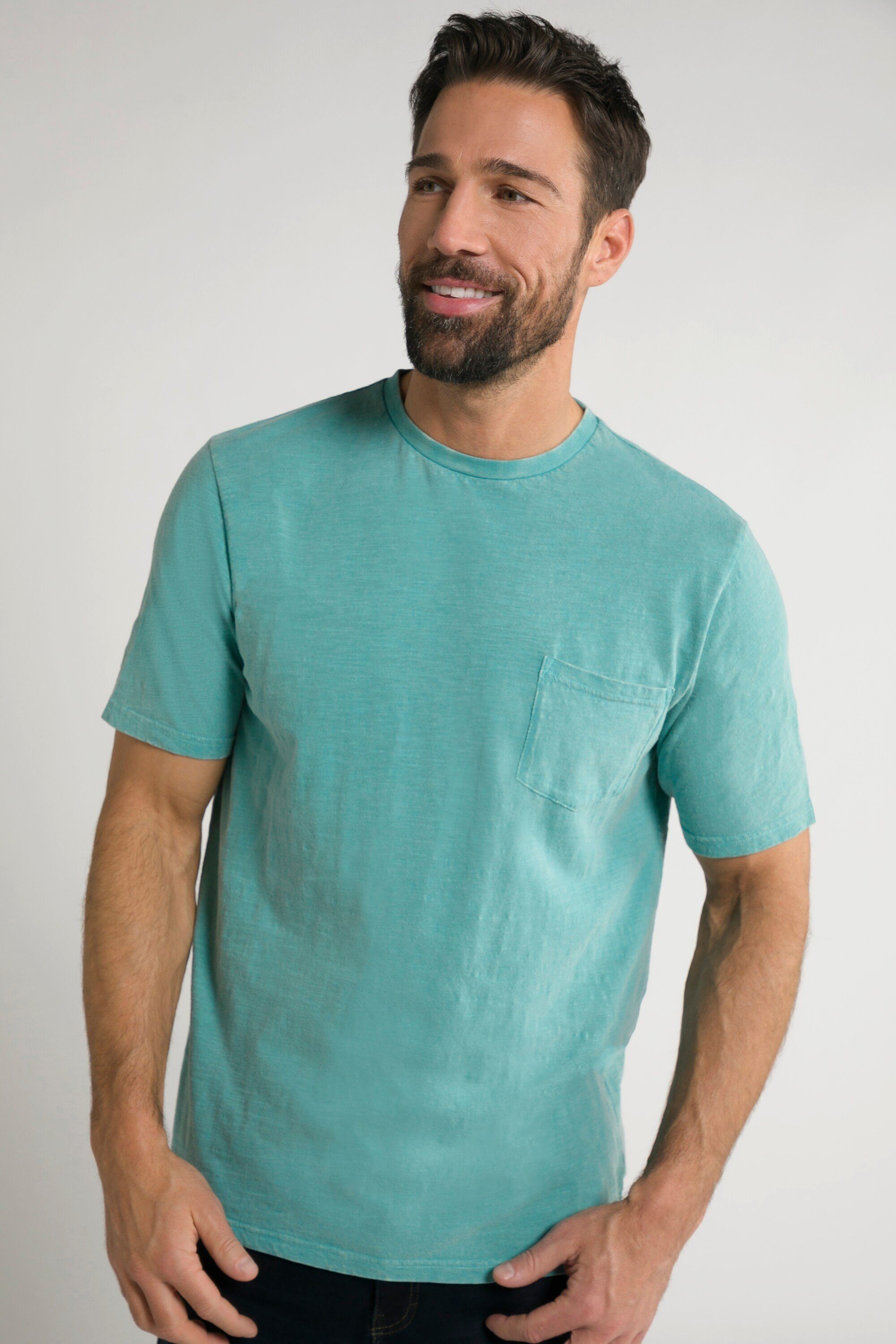 JP1880 T-Shirt T-Shirt Vintage Look Halbarm Flammjersey türkisgrün | T-Shirts