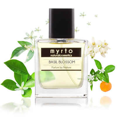 myrto Naturkosmetik Eau de Parfum Bio Natur Parfum - BASIL BLOSSOM, Bestbewertung Codecheck: 100% Grüner Ring