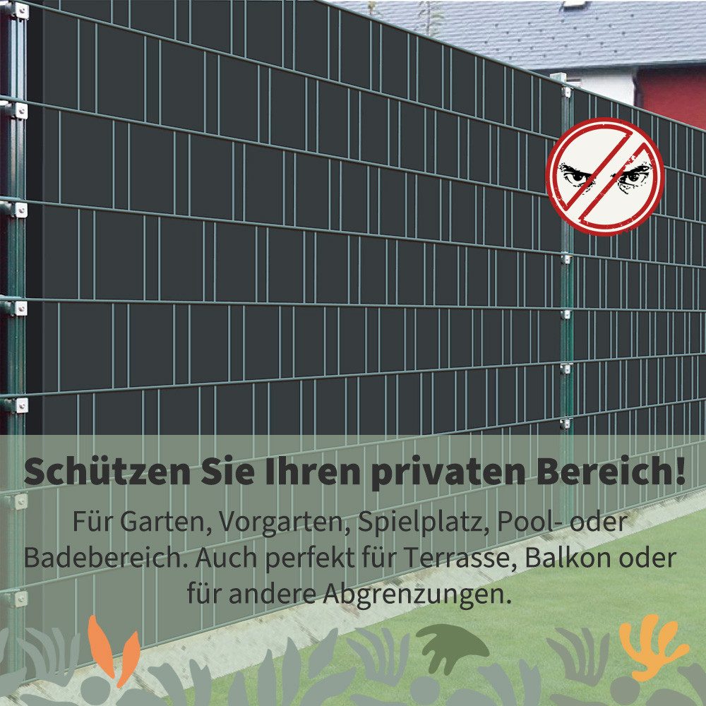 Kingpower Sichtschutzstreifen Sichtschutz PVC Sichtschutzstreifen Doppelsta günstig online kaufen