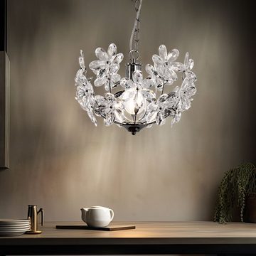 etc-shop LED-Hängeleuchte, Leuchtmittel nicht inklusive, Pendelleuchte Hängeleuchte Blätterleuchte Deckenpendel Blumen