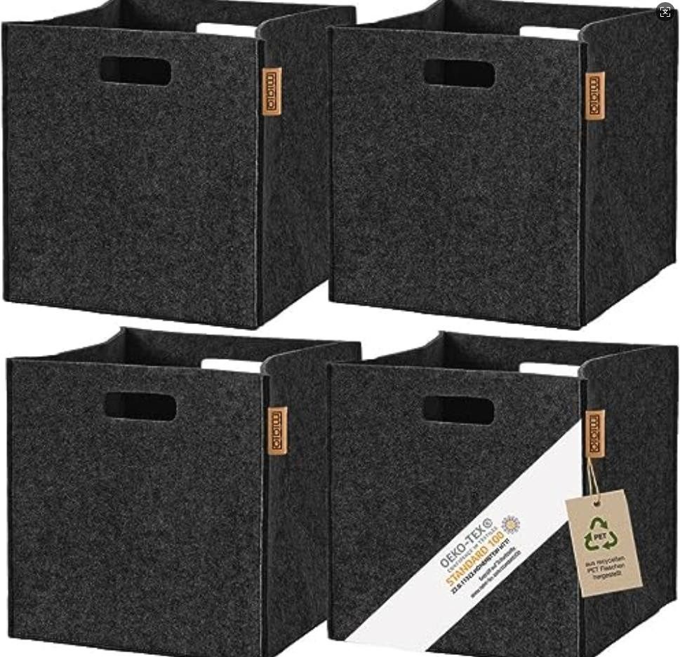 Youyijia Aufbewahrungsbox Aufbewahrungsbox Filz 4er Set 30x30x30 cm