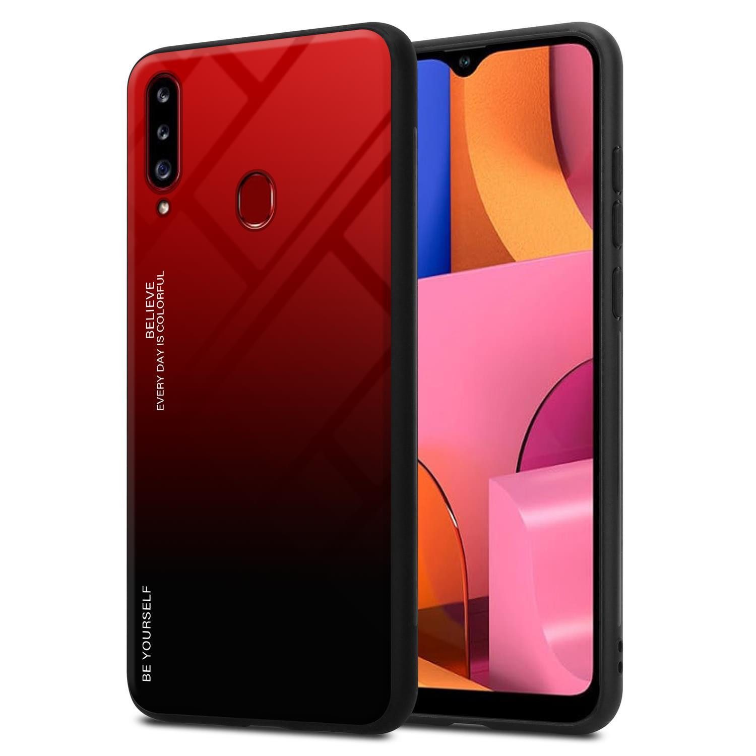 Cadorabo Handyhülle für Samsung Galaxy A20s Hülle Samsung Galaxy A20s, Robustes Hard Case - Handy Schutzhülle - Hülle - Back Cover Bumper