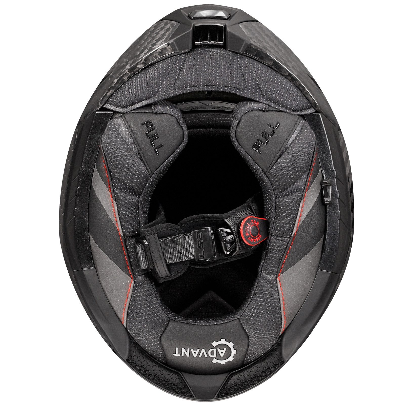 LS2 Motorradhelm LS2 FF901 Advant X Carbon Solid Klapphelm Schwarz XXL (1er Set), klapphelm motorrad