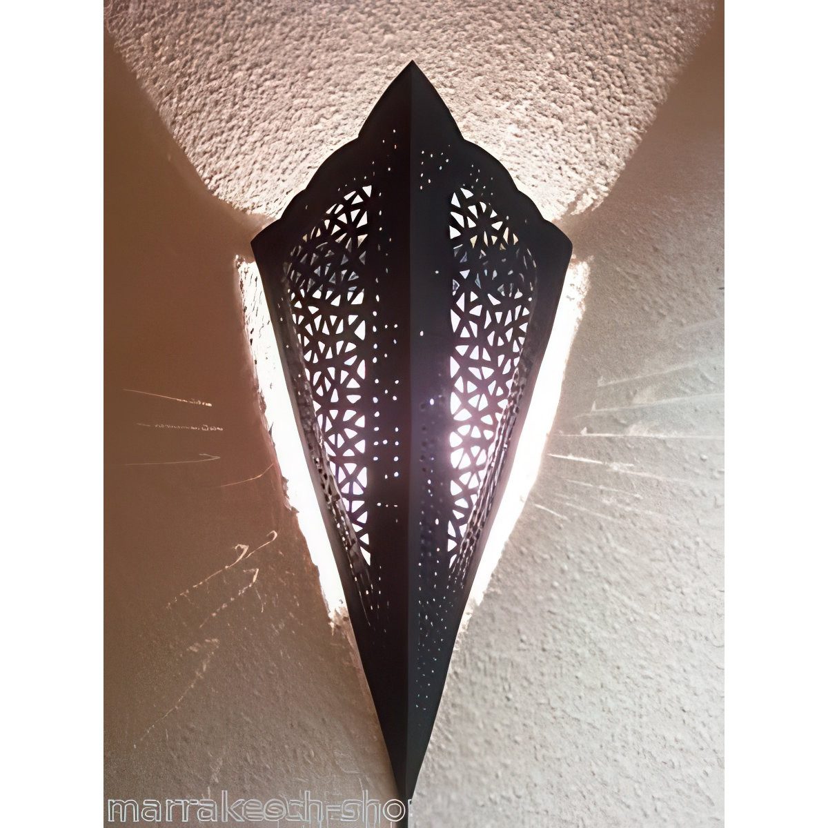 Marrakesch Orient & Mediterran Interior Wandleuchte Orient Wandlampe Samir, marokkanisch Boho Lampe Metall H 45cm