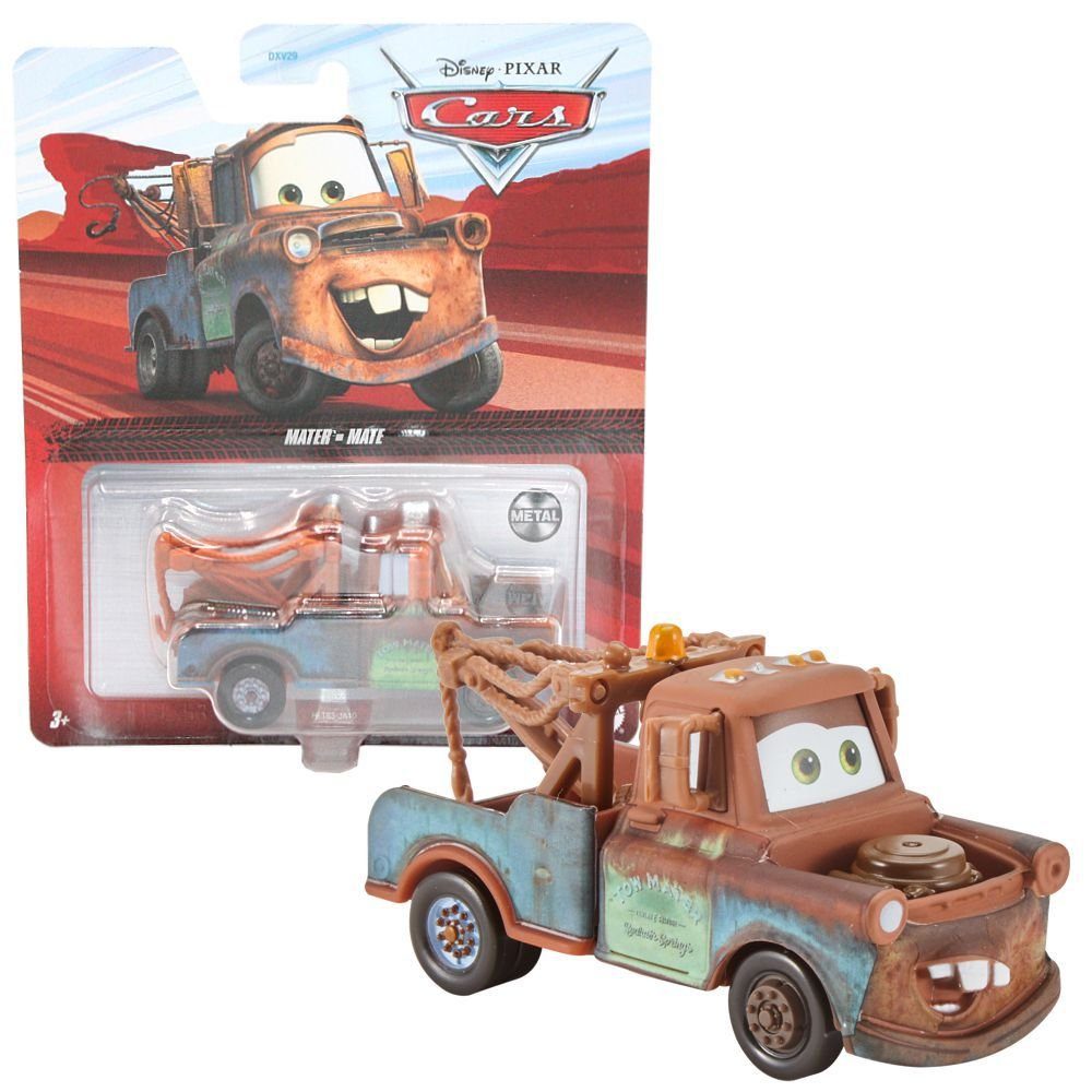 Disney Cars Spielzeug-Rennwagen Mater Hook HLT83 Disney Cars Cast 1:55 Autos Mattel Fahrzeuge