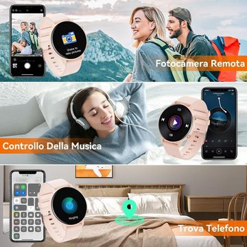 Mingtawn für Herren Damen mit Telefonfunktion Touchscreen IP67 Wasserdichter Smartwatch (1.40 Zoll, Andriod iOS), mit Pulsmesser Schlafmonitor Schrittzähler über 100 Sportmodi
