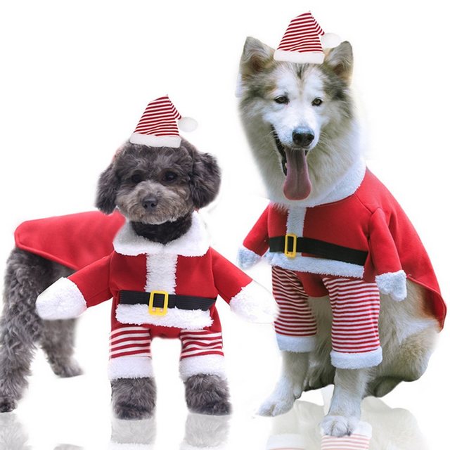 Housruse Hundekostüm Weihnachts Hundekostüm, Hundekatze, Weihnachtsmann, Haustierkostüm