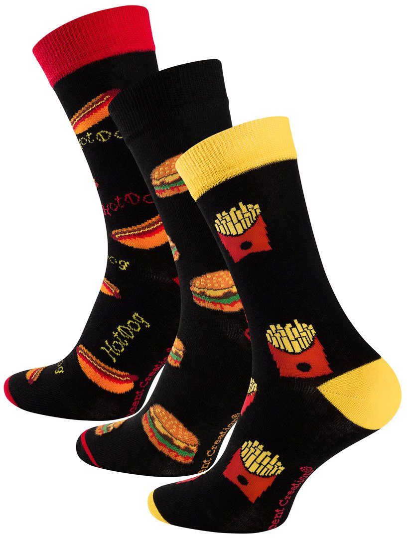 Vincent Creation® Socken (3-Paar) im Fast Food - Design günstig online kaufen