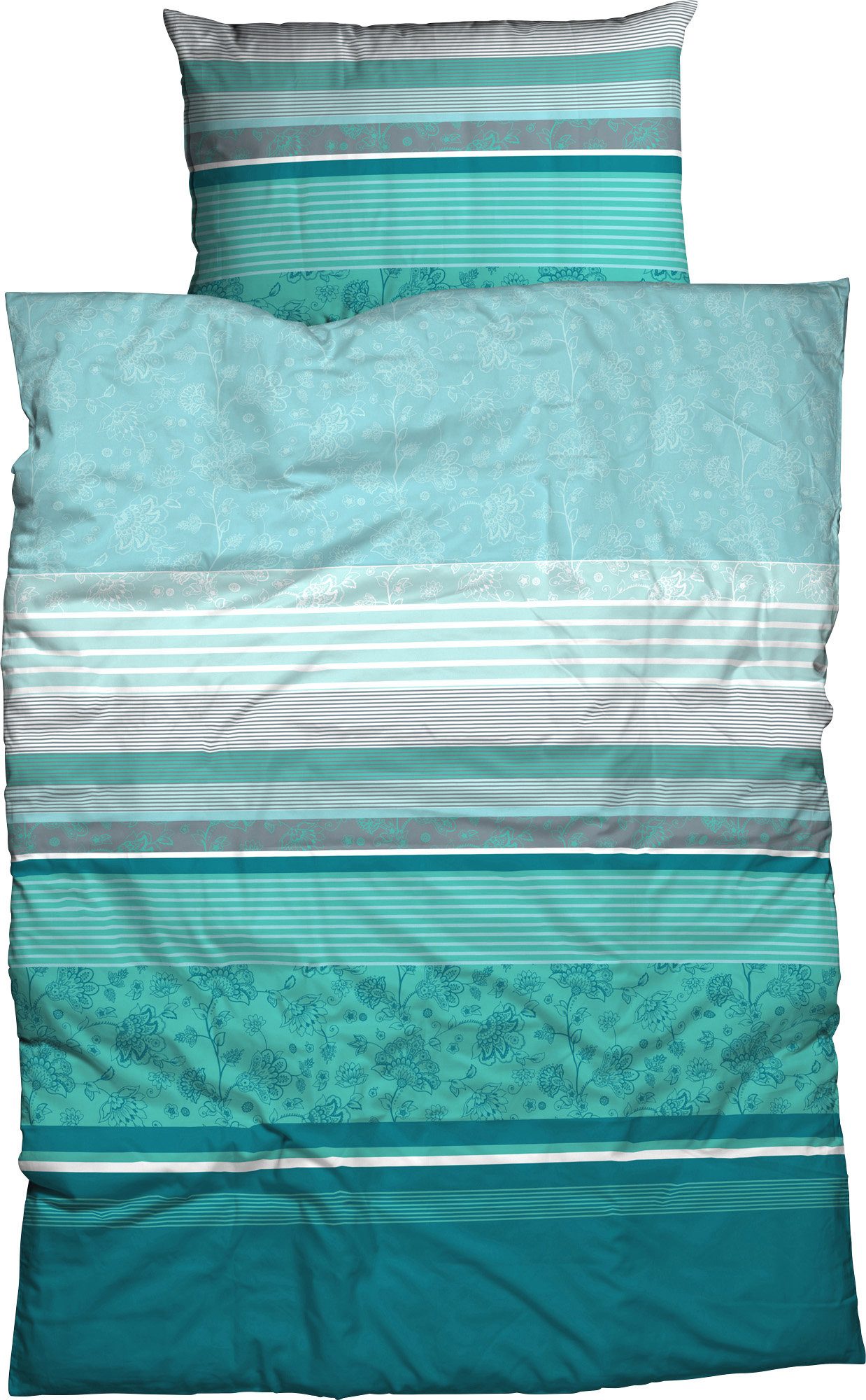 CASATEX Bettwäsche Bettwäsche "Teri", Mako-Satin, Satin Blumen