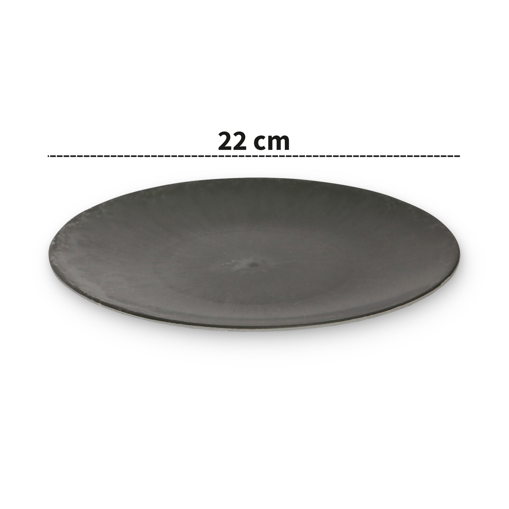 matches21 HOME & HOBBY Dekoschale Deko-Teller 22 cm 2er Set in schwarz für günstig online kaufen