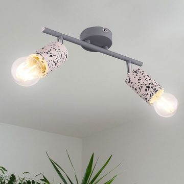 etc-shop LED Deckenleuchte, Leuchtmittel nicht inklusive, Deckenlampe 2 Strahler 2 Flammige Deckenleuchte