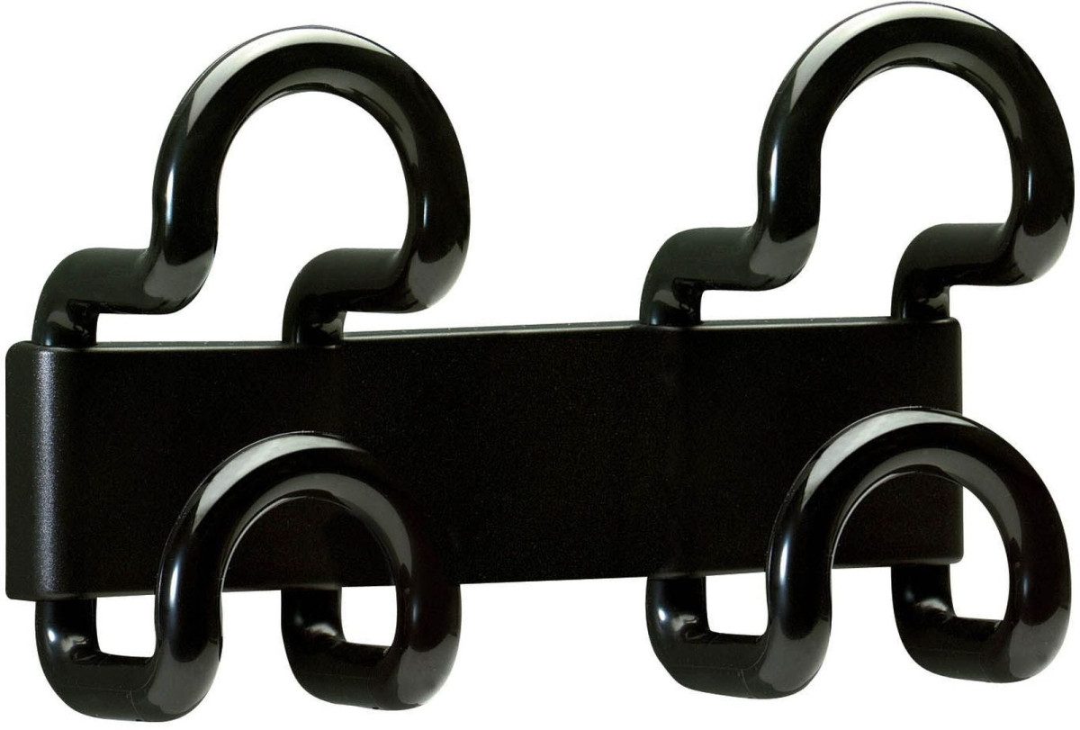 unilux Garderobenständer Wandgarderobe Fil 2 Haken schwarz