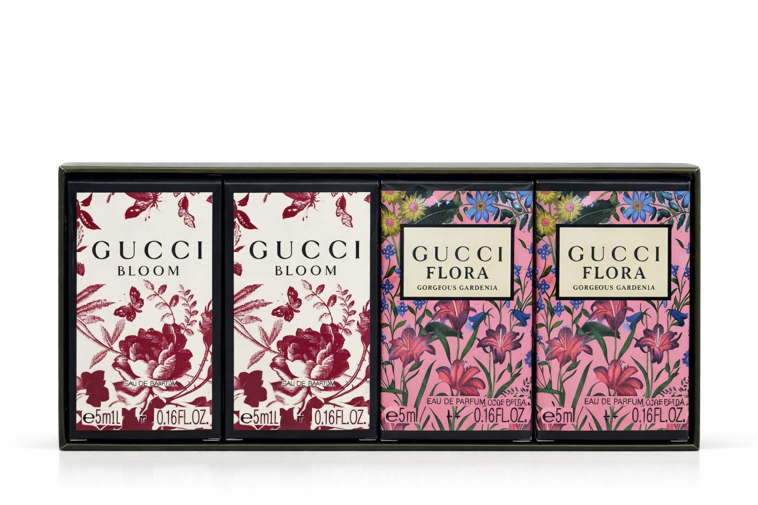 GUCCI Duft-Set Parfum Miniaturset für Damen - Bloom & Flora 4x 5 ml, 4-tlg.