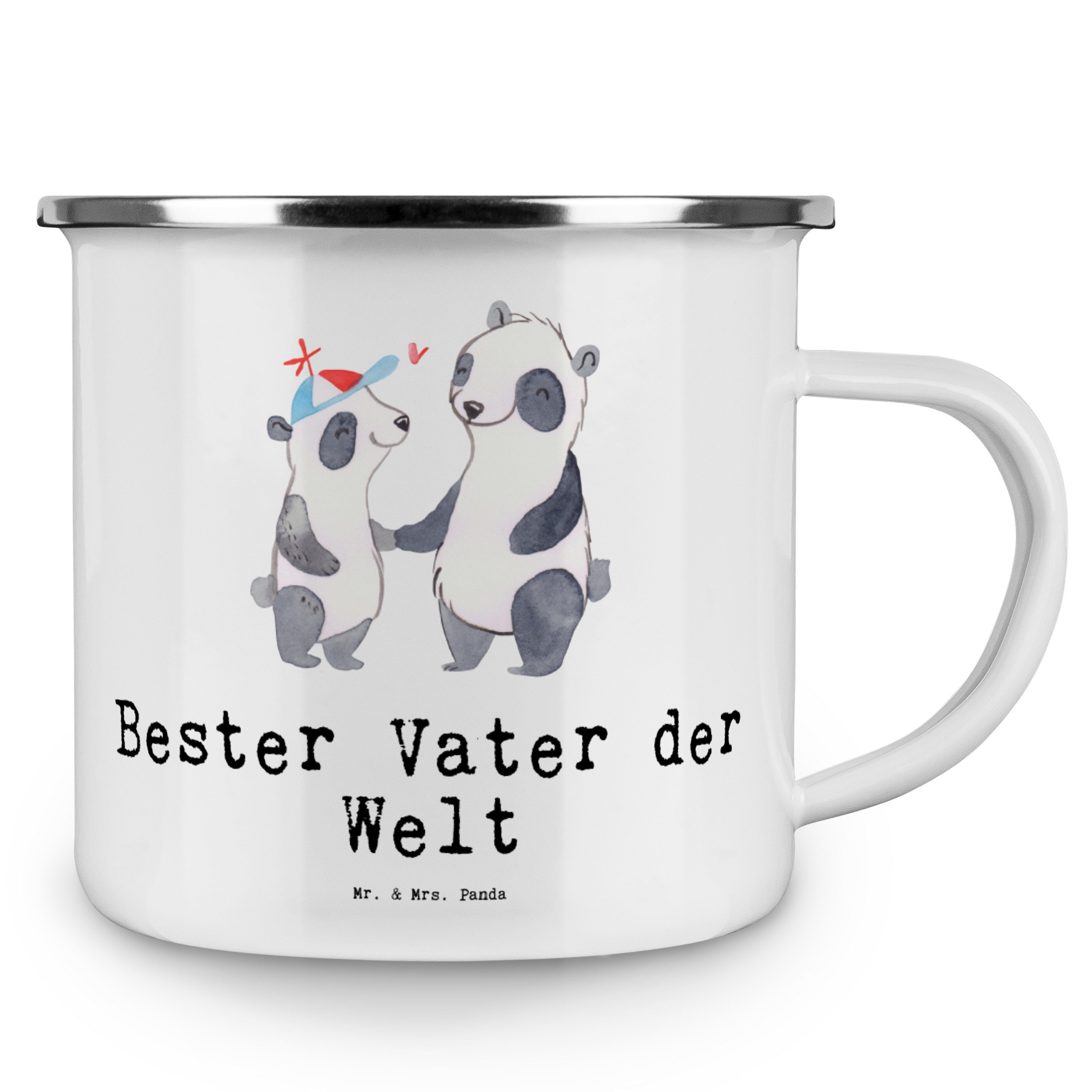 & Vater Geschenk, der Bester Campingtasse, - Mrs. Weiß Dankesch, Welt Mr. - Panda Becher Panda Emaille