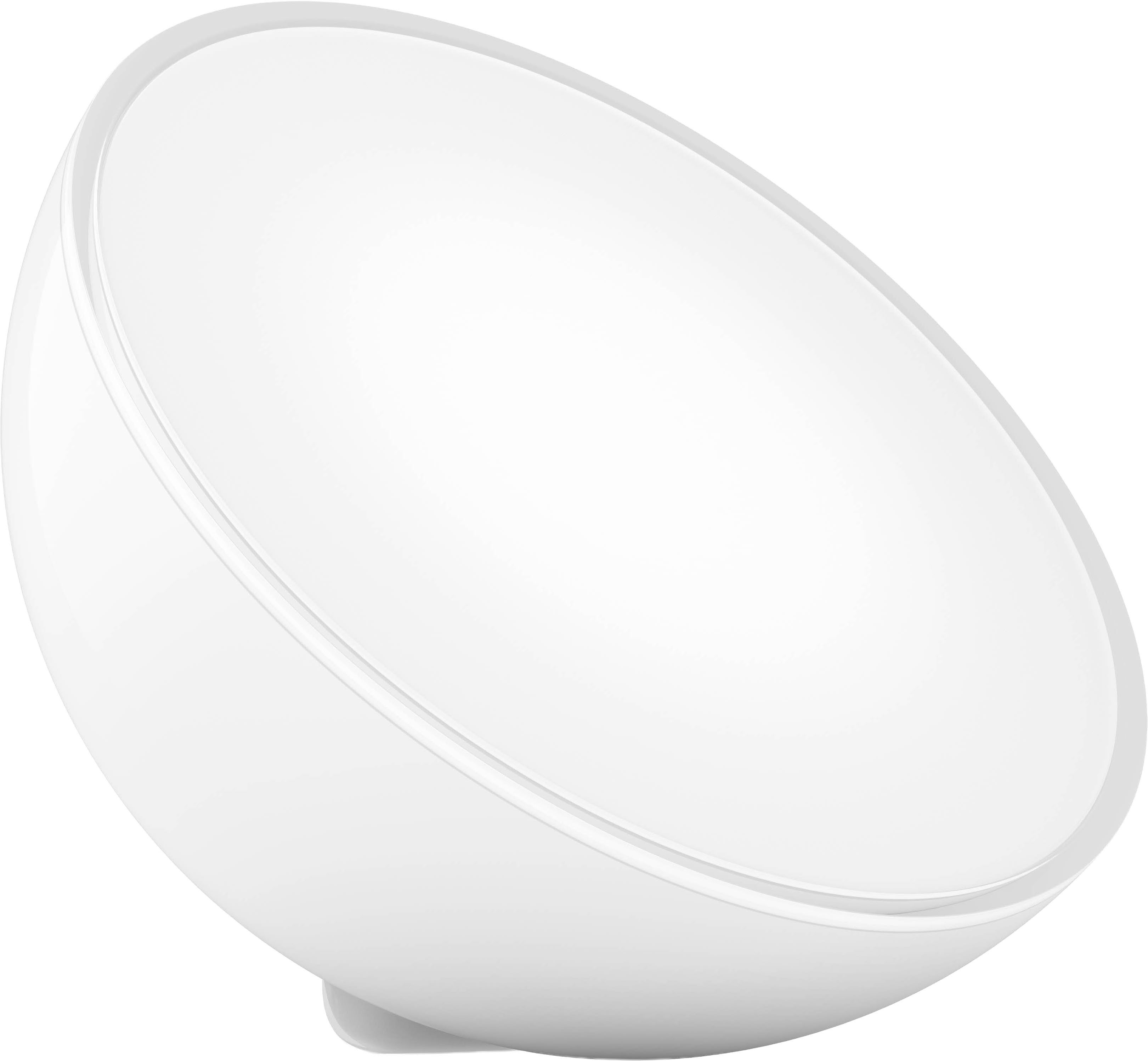 Philips Hue Smarte LED-Leuchte White & Color Ambiance Go Tischleuchte weiß, Abschaltautomatik, Bluetooth, CCT - über Fernbedienung, Dimmfunktion, Farbsteuerung, Farbwechsel, Leuchtdauer einstellbar, Memoryfunktion, Nachtlichtfunktion, RGB, Smart Home, Timerfunktion, dimmbar über Fernbedienung, erweiterbar, mehrere Helligkeitsstufen, LED wechselbar, RGB, Mit Akku & inkl. Netzteil