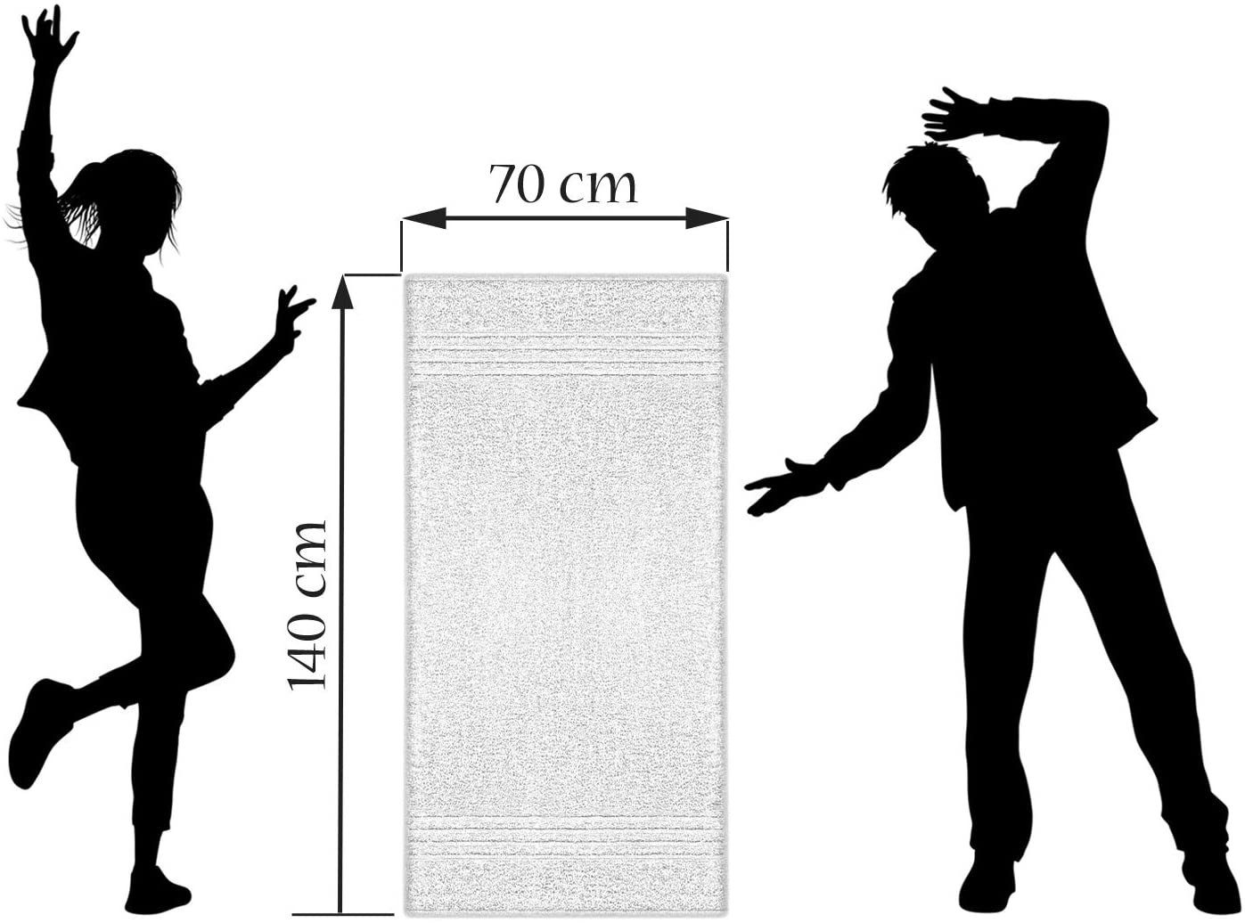 Grau Handtuch Lashuma (1-St), 70x140 für Frottee Besticktes Frottee Badetuch, cm Duschtuch Reserviert Anthrazit Oma,