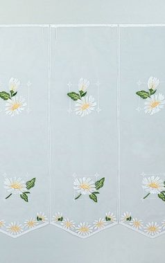 Scheibengardine Flora, Plauener Spitze®, (1 St), transparent, HxB 30x48.9cm