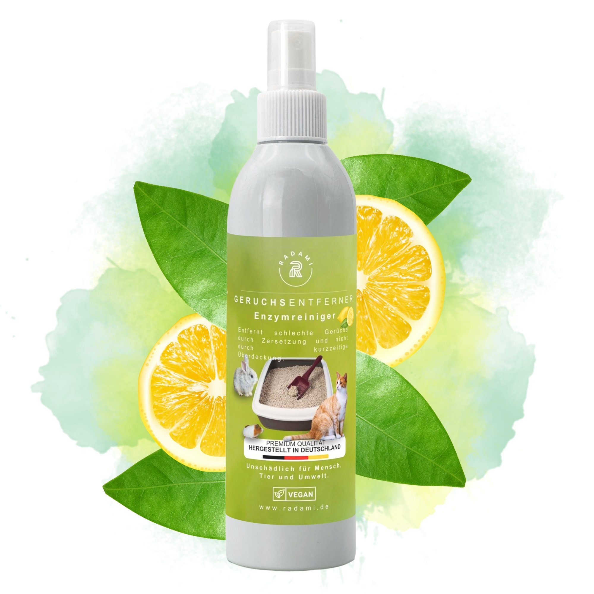 Geruchsentferner 250ml Tier Geruchsentferner gegen Katzenurin,Tiergerüche Enzymreiniger