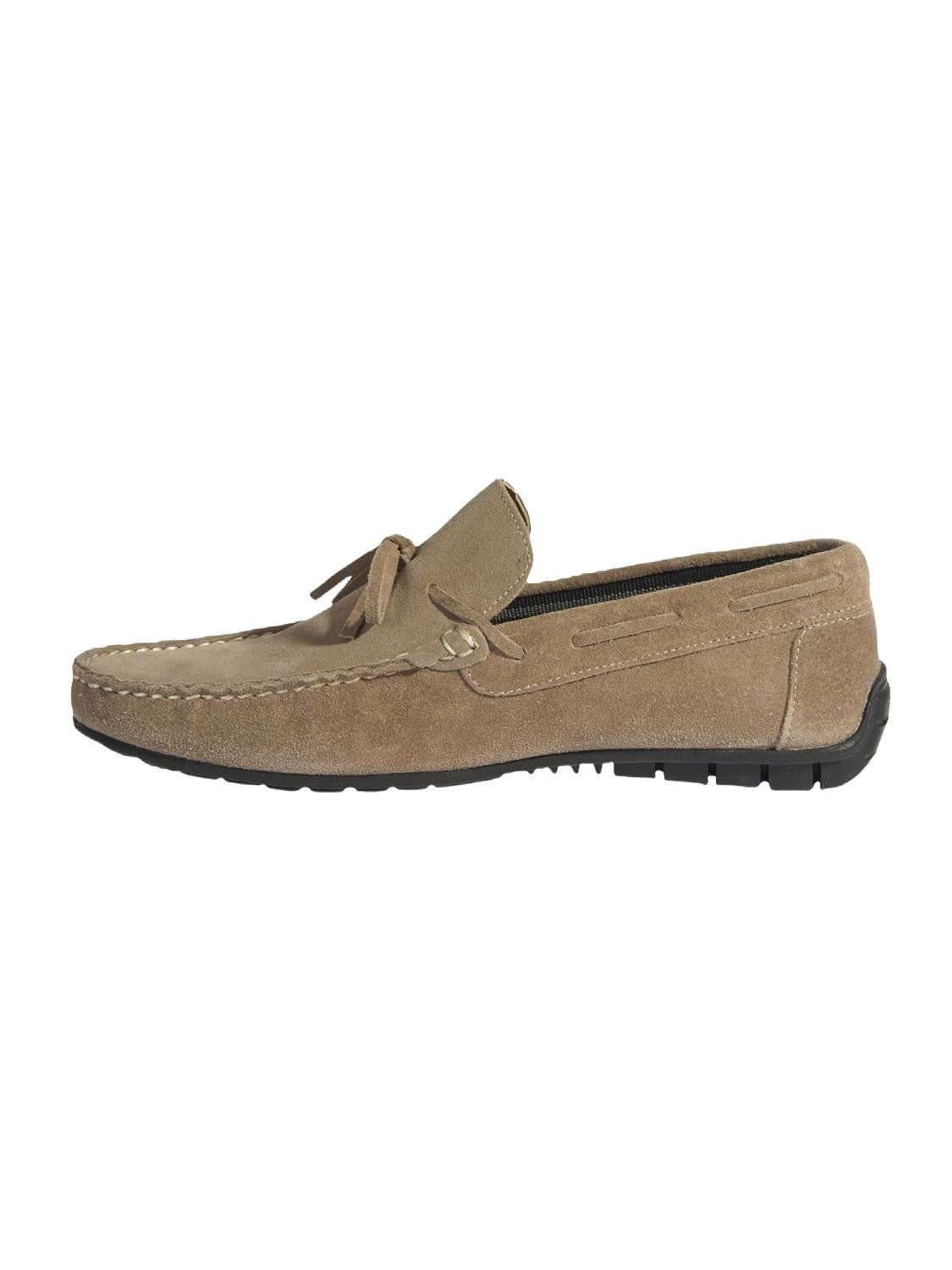 Desa Desa Herren-Slipper – Obermaterial aus Wildleder, Textilfutter, flache Loafer
