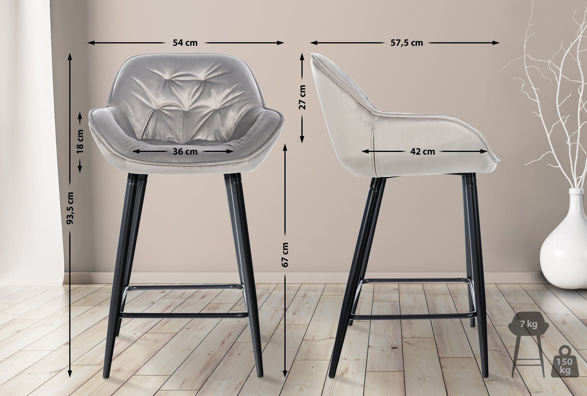 CLP Barhocker Gibson (2er Set, 2 günstig online kaufen