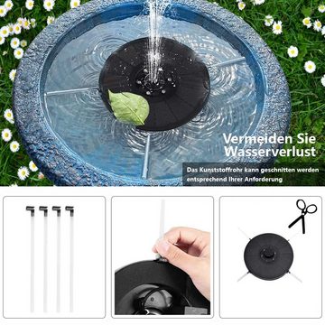 Aoucheni Gartenbrunnen Solar Springbrunnen mit Led für Außen, Solar Brunnen Gartenbrunnen, 6 LED, 30-60cm