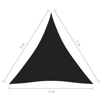 vidaXL Balkonsichtschutz Sonnensegel Oxford-Gewebe Dreieckig 3x3x3 m Schwarz (1-St)