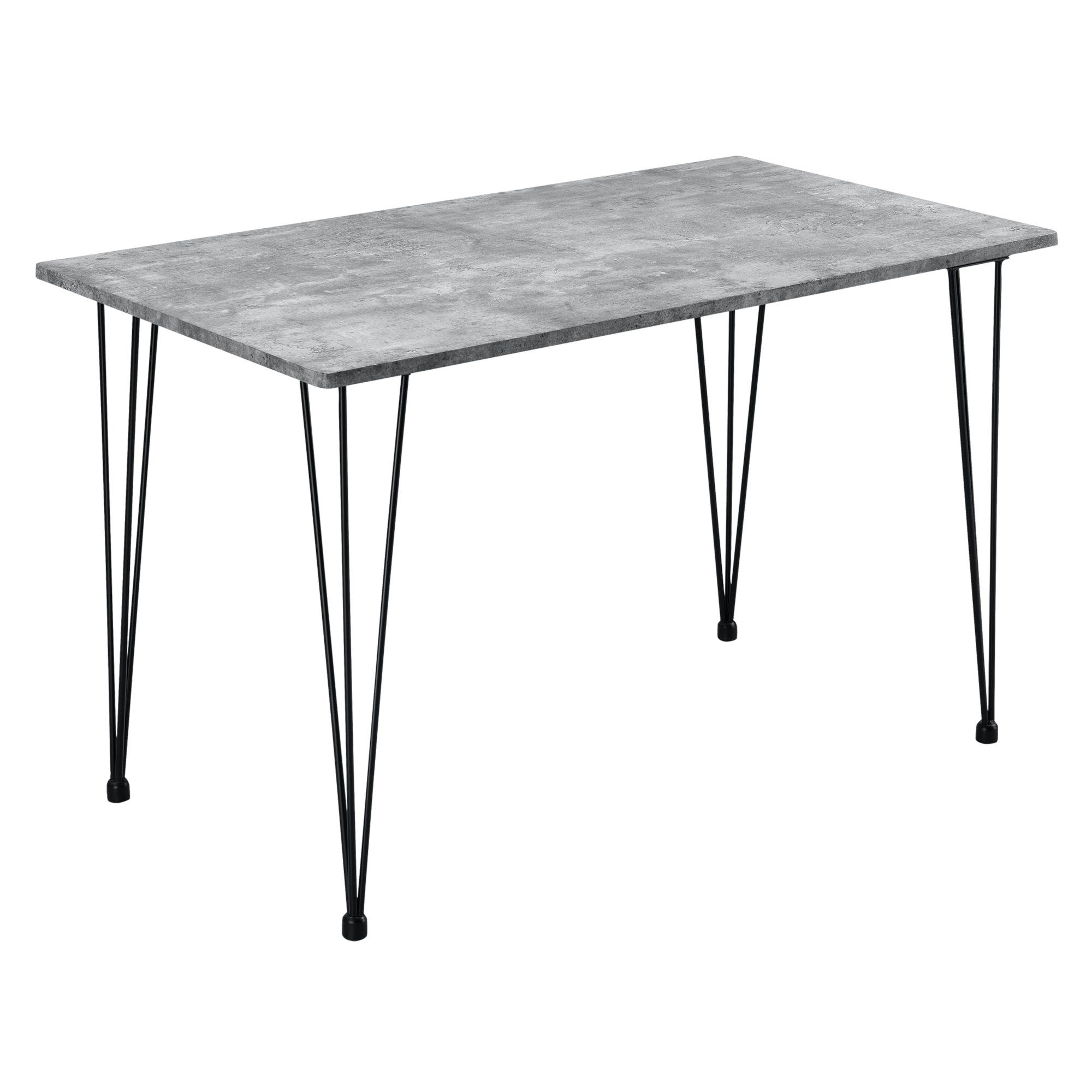 en.casa Esstisch, »Kiel« Tisch mit Hairpin-Legs Beton-optik betonfarben