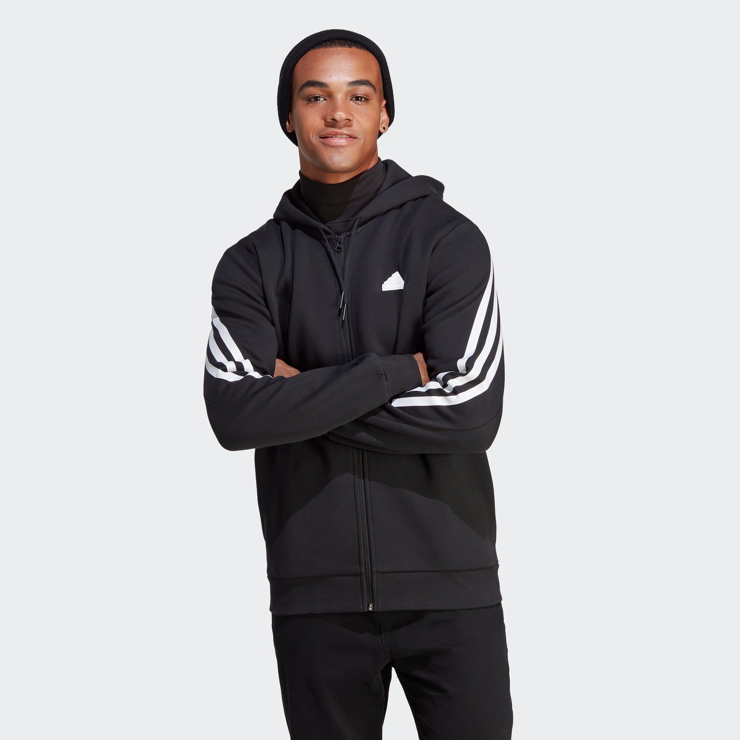 adidas Sportswear Sweatshirt FUTURE ICONS 3STREIFEN KAPUZENJACKE Black / White