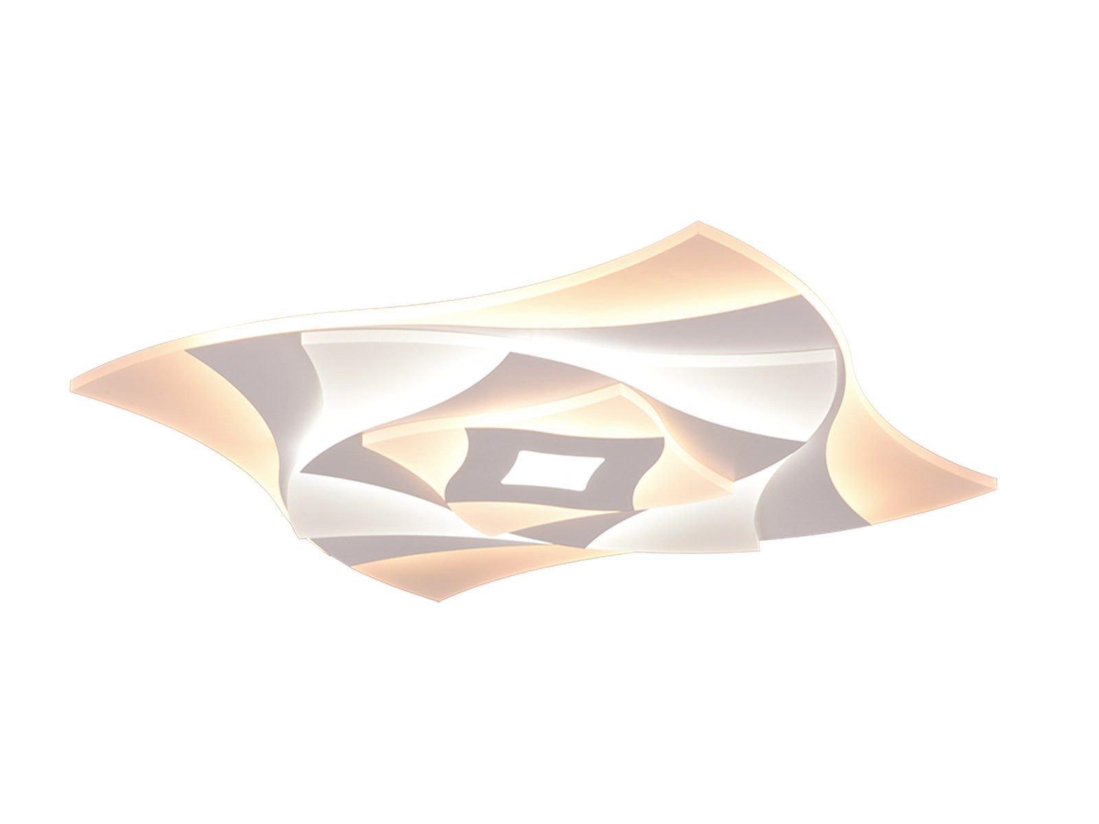 TRIO Leuchten LED Deckenleuchte mit Fernbedienung & Tageslicht 48 x 48cm, Memoryfunktion, LED fest integriert, Neutralweiß, Warmweiß, Tageslichtweiß, Tageslicht-Lampe Decke flach, Deckenlampe dimmbar über Licht-Schalter
