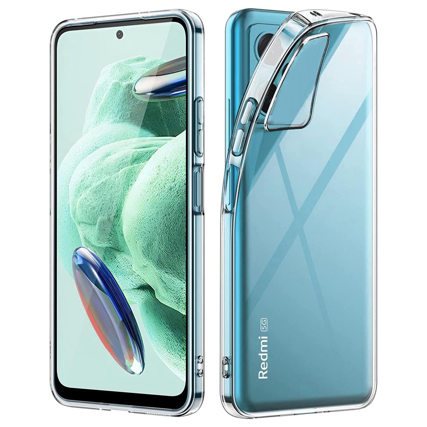 CoolGadget Handyhülle Silikon Handy Hülle Slim für Xiaomi Redmi Note 12 Pro 5G 6,67 Zoll, dünne TPU Schutzhülle Case in transparent / durchsichtig