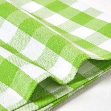 Homescapes Tischdecke Grün karierte Tischdecke aus 100% Baumwolle, 138 x 138 cm (1-tlg)