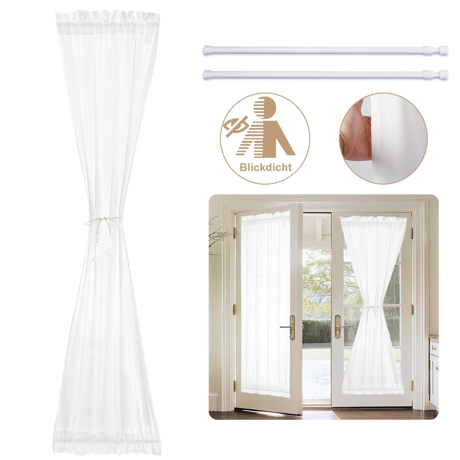 Rosnek Türvorhang Vorhang für französische Tür günstig online kaufen
