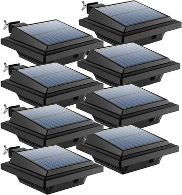 Coisini LED Dachrinnenleuchte 8Stk.25LEDs Außen Solarlampe Dachrinnen Solarleuchten Wegeleuchte, Lichtsensor