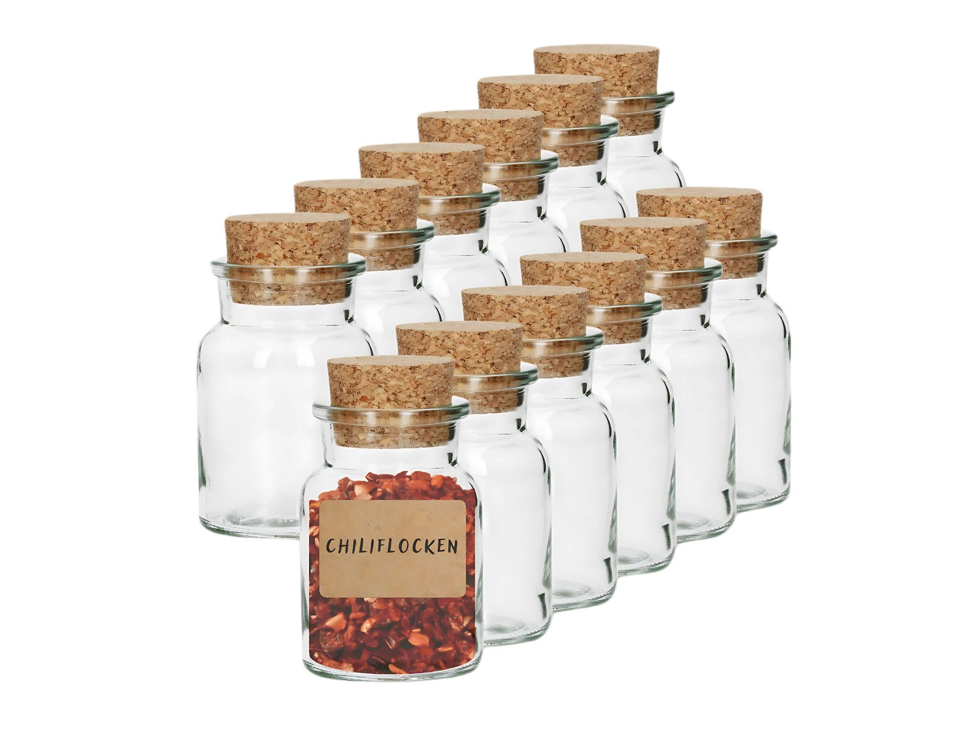 wood4hood Gewürzbehälter MAGNET, Glasbehälter, (Spar-Set, 12-tlg., günstig online kaufen