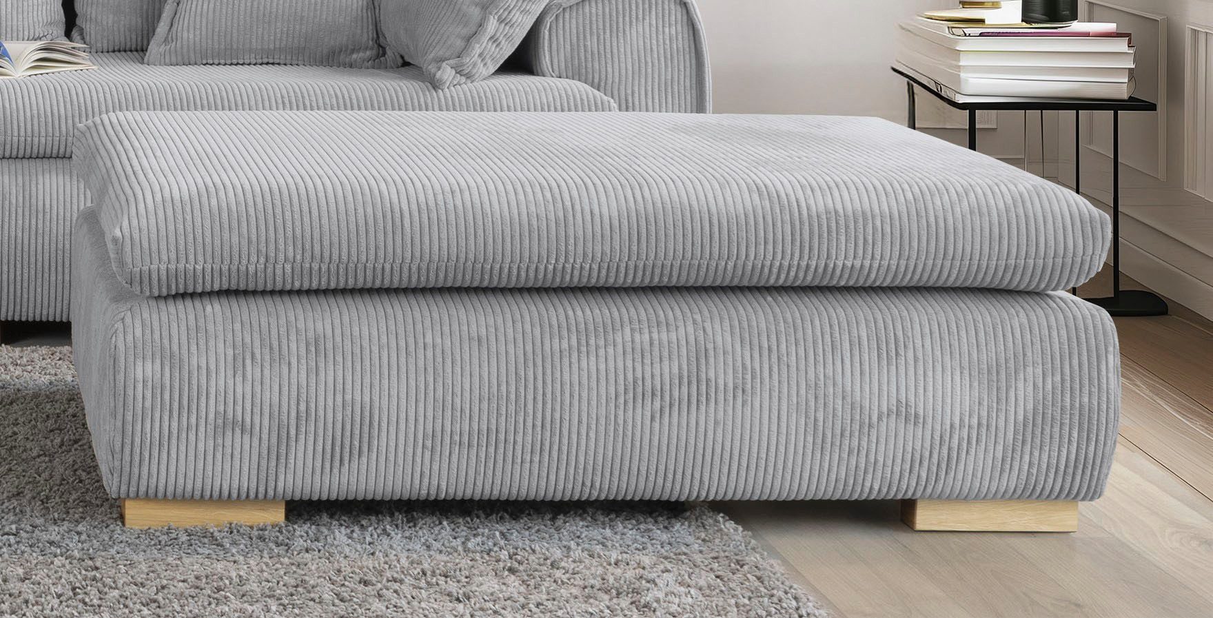 Home affaire Polsterhocker "Katja, B: 118 cm", individuell zu kombinieren günstig online kaufen