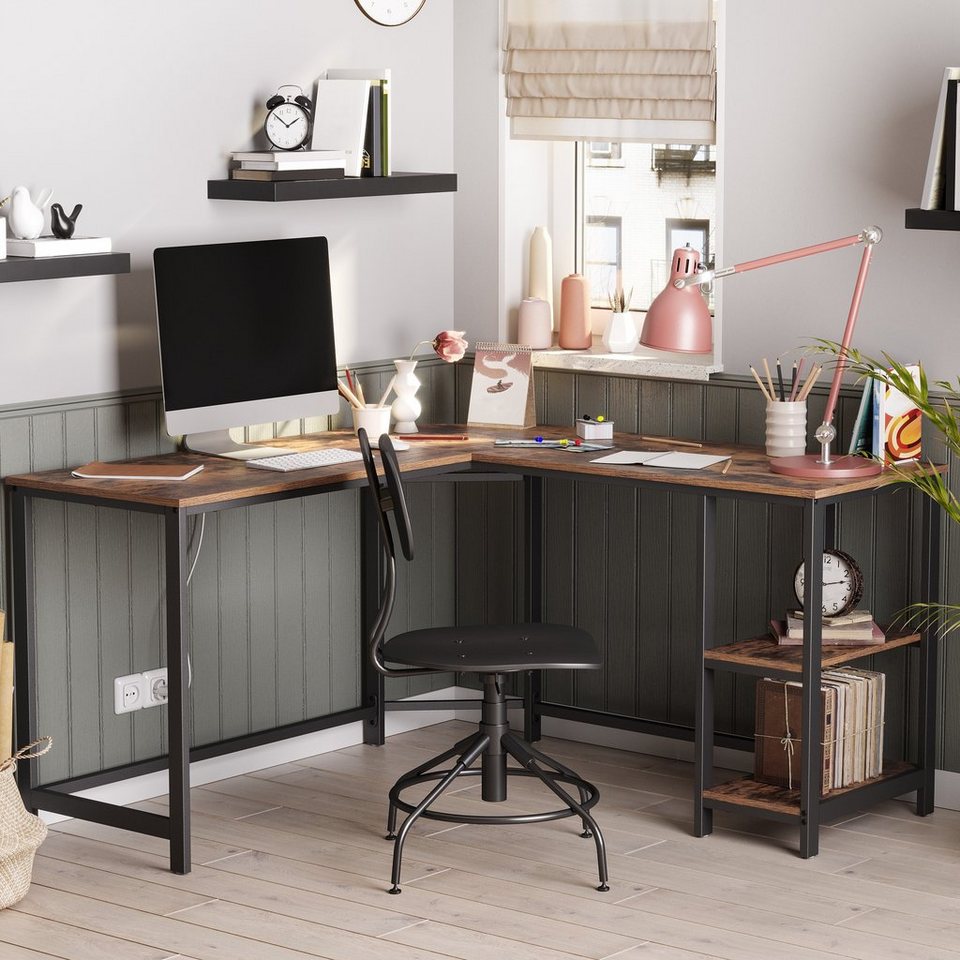 VASAGLE Schreibtisch »LWD72X LWD72MB«, L-förmiger ... VASAGLE Schreibtisch »LWD72X LWD72MB«, L-förmiger ...