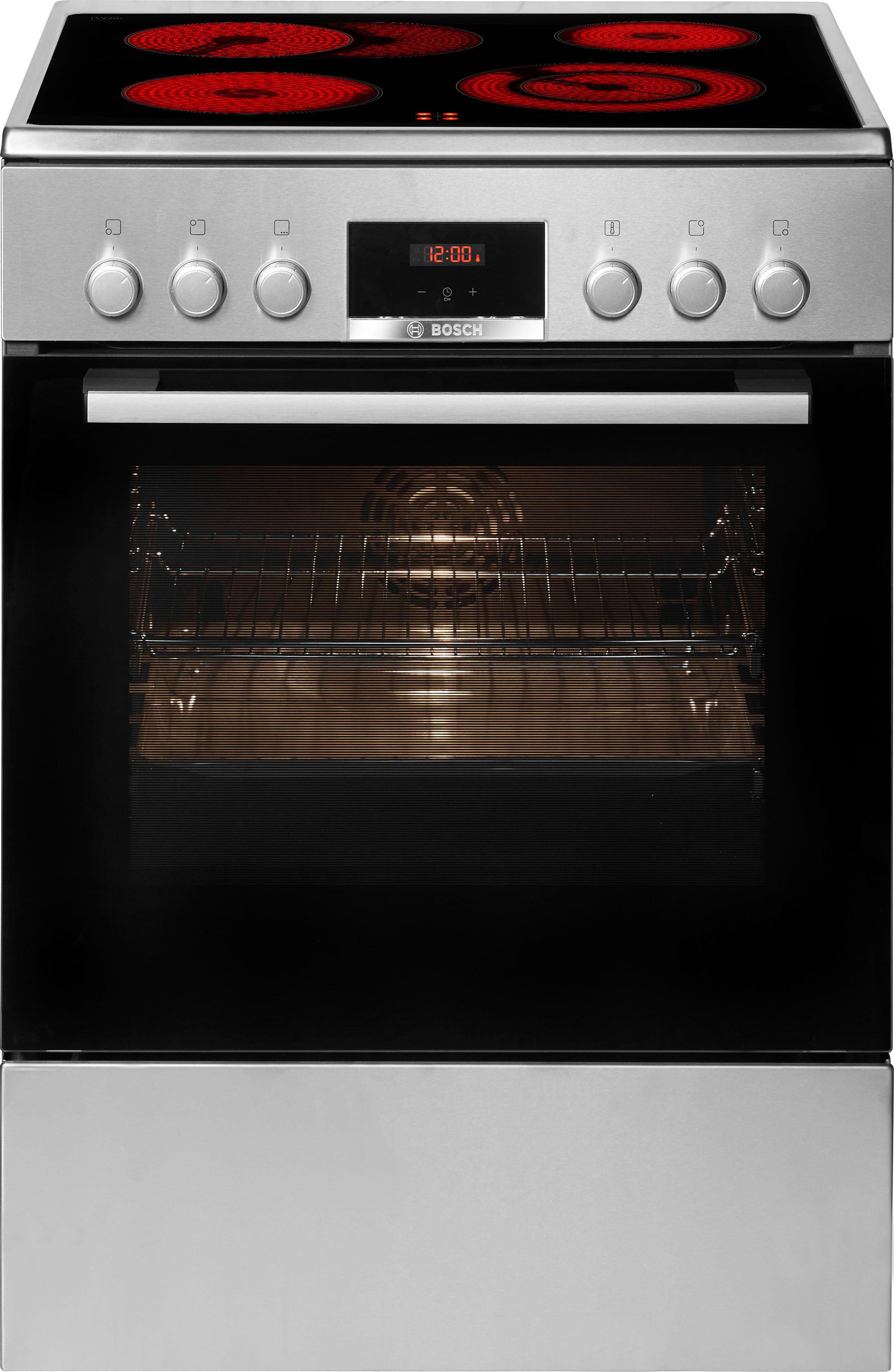 BOSCH Elektro-Standherd 4 HKR39C250, mit 2-fach-Teleskopauszug, ecoClean Direct