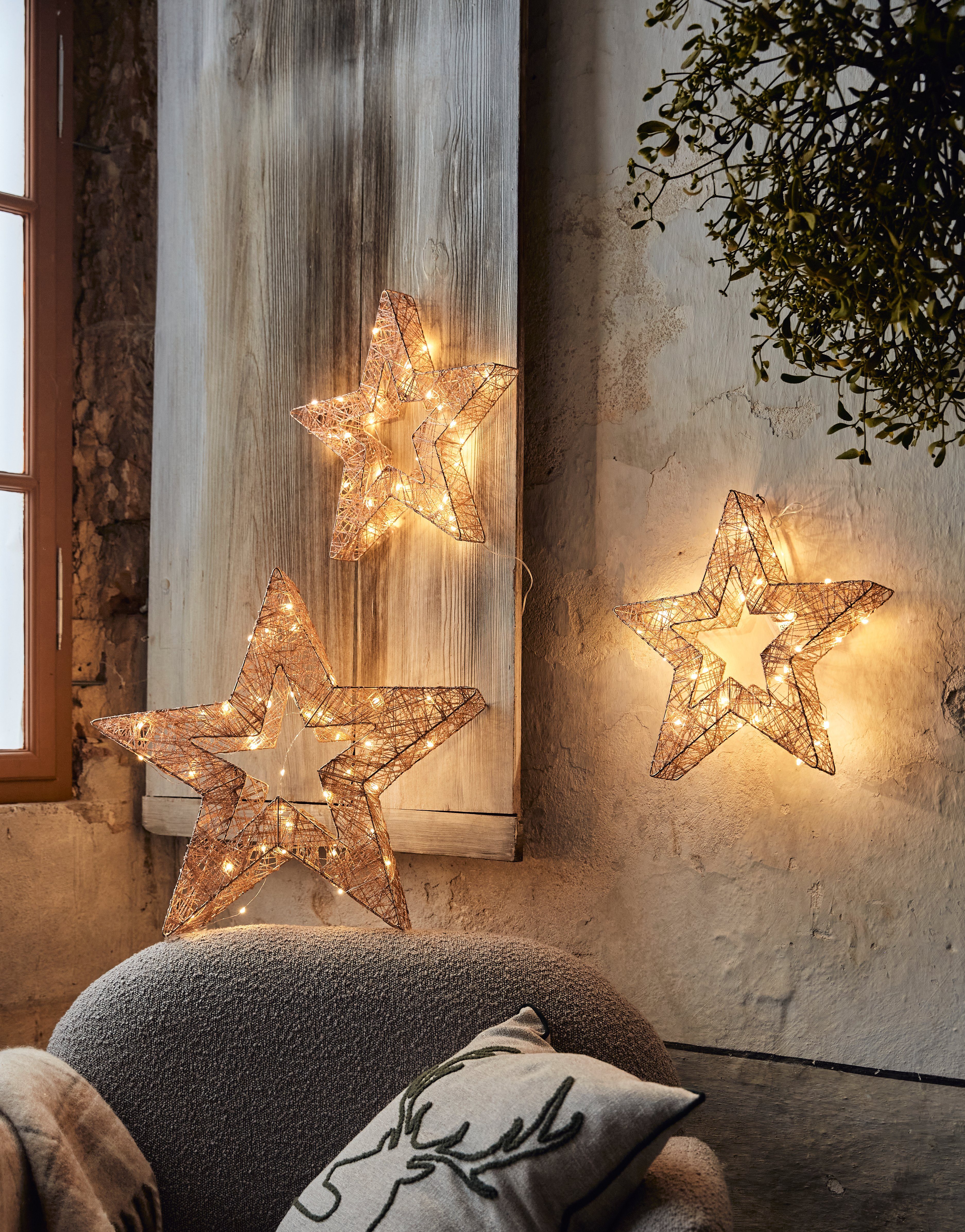 Star-Max Weihnachtsdeko, integriert, Warmweiß, für nur Weihnachtsstern, LED den fest LED Innenbereich Stern