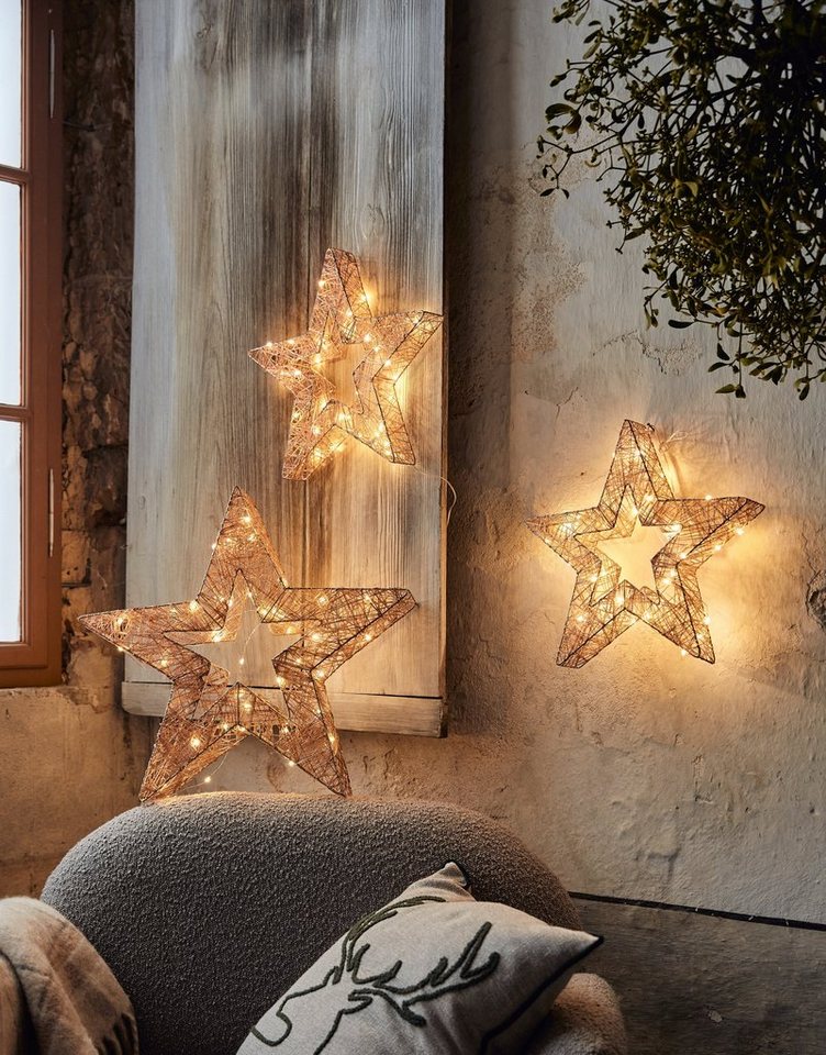 Star-Max LED Stern Weihnachtsstern, Weihnachtsdeko, LED fest integriert,  Warmweiß, nur für den Innenbereich