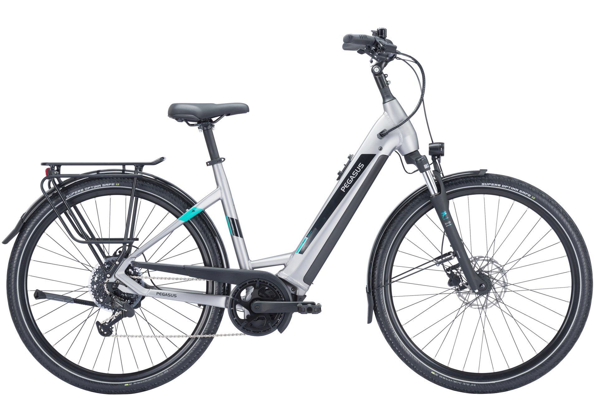 Pegasus E-Bike Pegasus Evo CX 750 Wh Damen silber 2024, 8 Gang TEKTRO RD-T350, Kettenschaltung, Bosch Performance Line CX smart System, 750 Wh