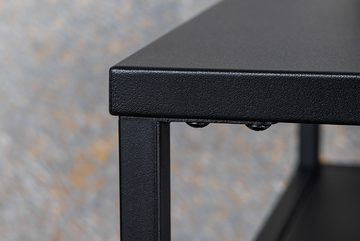 LebensWohnArt Konsolentisch Elegante Konsole mit Ablage ACERO 100cm schwarz Metall