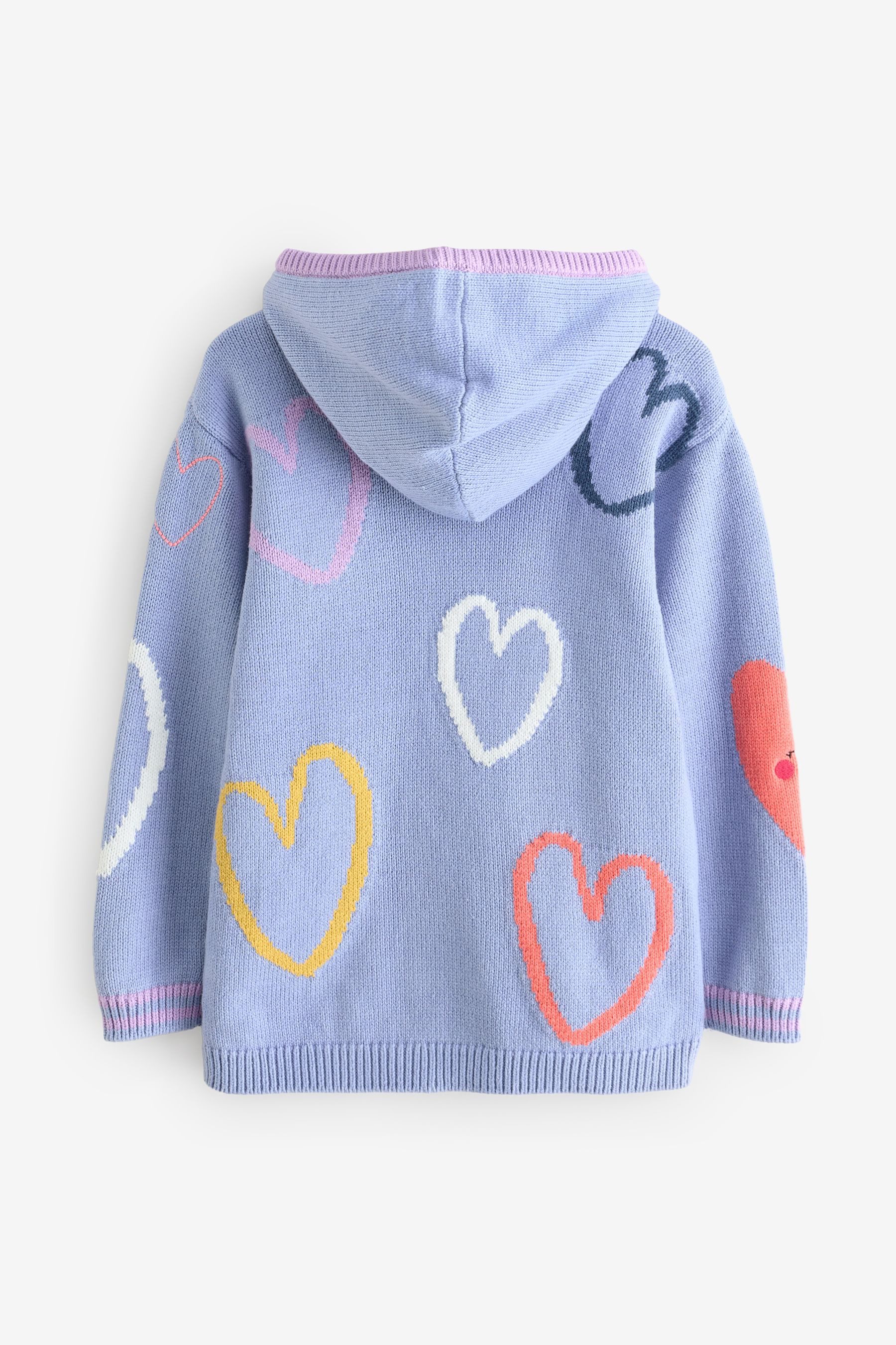 Next Strickjacke Kapuzenjacke mit Herzchenmuster (1-tlg) günstig online kaufen