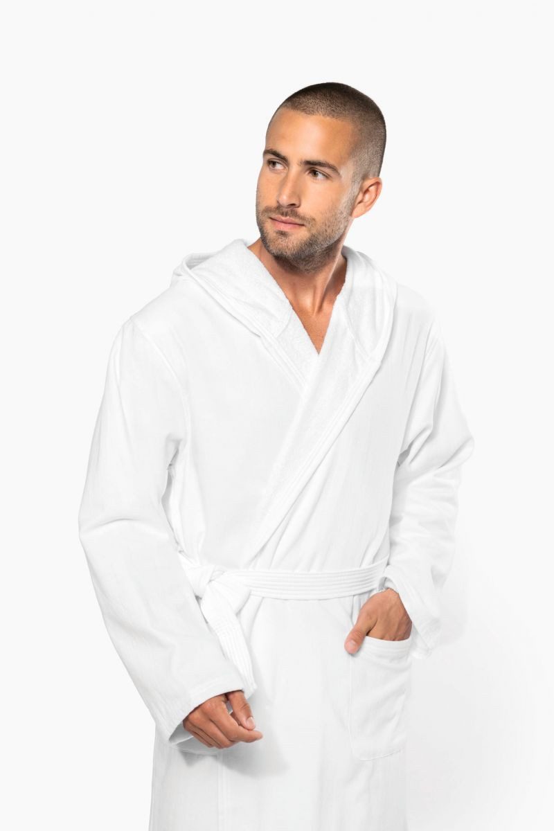 Kariban Bademantel Unisex Bademantel mit Kapuze Bio